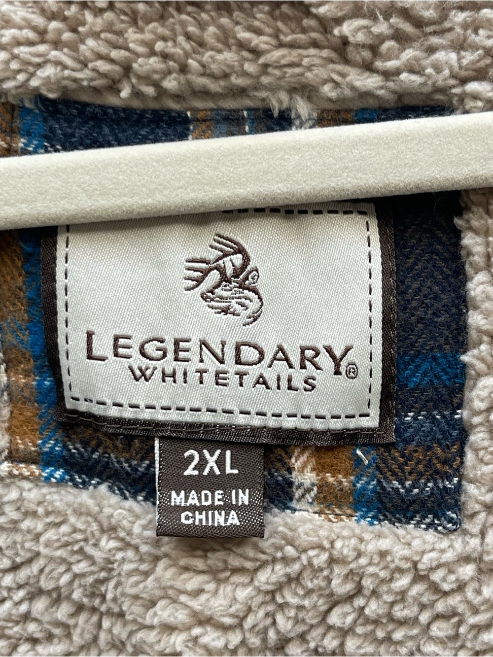 Legendary Whitetails 2XL Plaid Sherpa Lined Hooded Flannel Shirt Jacket Mens XXL - Picture 7 of 9